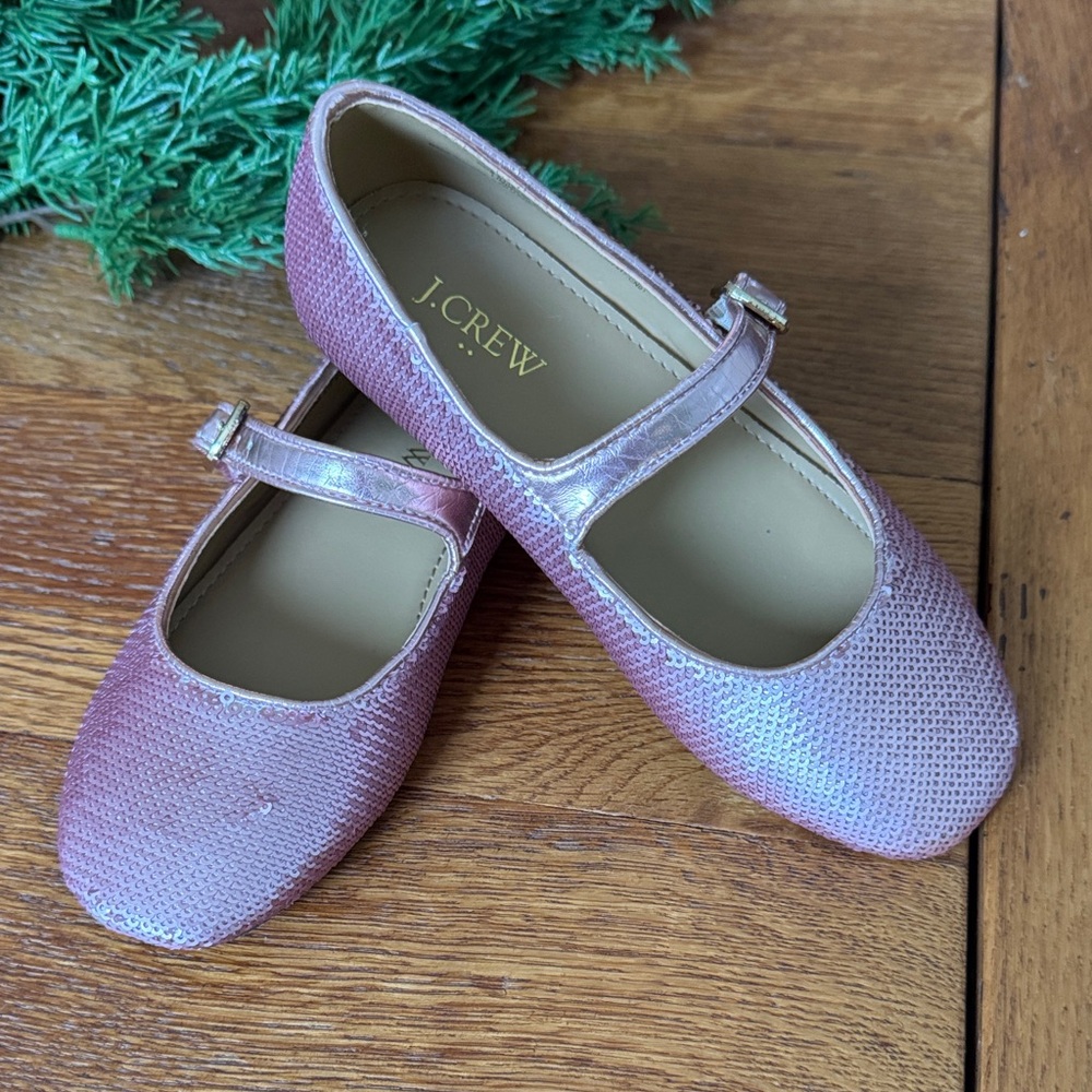 J. Crew Shimmering Pink Kids Dress Shoes